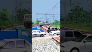 TRAINS CROSSING AT UNMANNED LEVEL CROSSING 😱 train [upl. by Htir729]