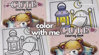 asmr coloring time  cute coloring book  color with me 🧘🏻 [upl. by Latoniah500]