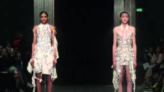 Hussein Chalayans Spring Summer 2016 show featuring dissolving outfits [upl. by Almeda]