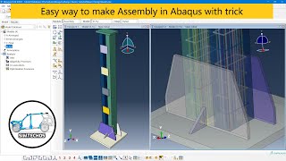 Abaqus basics 09  Assembly in Abaqus A simple trick to assemble civil structures [upl. by Llenra]