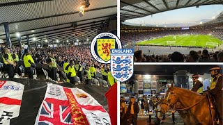 Carnage in the away end as England beat Scotland at Hampden Park Scotland 1  3 12th September 23 [upl. by Eseila]