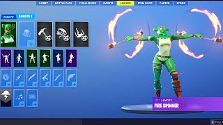 Fortnite Prickly Patroller Skin with New Leaked Emotes Fire Spinner Fanciful [upl. by Thoer]