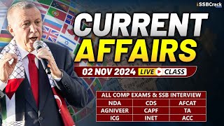 Daily Current Affairs 02 November 2024  For NDA CDS AFCAT SSB Interview [upl. by Mccormick]