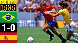 Brazil 10 Spain World Cup 1986  Full highlight  1080p HD [upl. by Otecina]