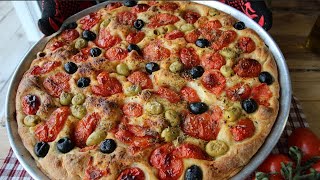 FOCACCIA BARESE la Focaccia di Puglia ricetta focaccia barese [upl. by Leontyne]