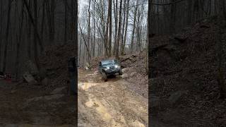 Almost slides into the mud hole  Jeep wrangler TJ off roading lifted on 33” tires [upl. by Bearce353]