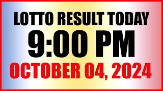 Lotto Result Today 9pm Draw October 4 2024 Swertres Ez2 Pcso [upl. by Fleck873]