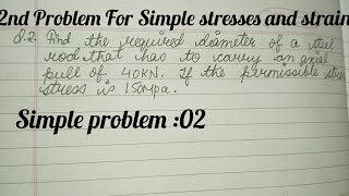 2nd Problem related to strength of material subject study Tickles academy education [upl. by Aikenahs513]