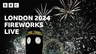 Happy New Year Live 🎆 London Fireworks 2024 🔴 BBC [upl. by Renner]