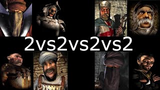 WAZIR RAT VS LIONHEART MARSHALL VS PIG SULTAN VS CALIPH SNAKE  Stronghold Crusader Ai Battle [upl. by Feinberg730]