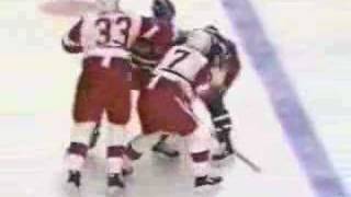 Probert vs Domi Red Wings at Rangers Feb 9 1992 [upl. by Hanikahs]