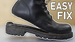 How to Fix a Boot Sole and Shoe Sole [upl. by Satsoc]