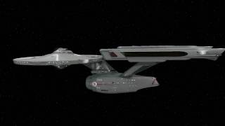 USS Enterprise NCC1701 Refit Blender animation [upl. by Abbub]