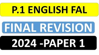 P1 ENGLISH FAL GRADE 12 2024 FINAL EXAMS PREPARATION NOVEMBER  THUNDEREDUC [upl. by Silera932]