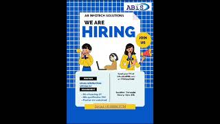 AB Infotech Solutions Hiring hr marketing java data analysis webdeveloper Graphic Designer [upl. by Erodisi]