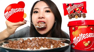 MUKBANG MALTESERS CHOCOLATE BALLS  WARM WHIPPING CREAM [upl. by Nov506]