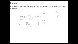 Analyse combinatoire Exercice 3 Partie 2 [upl. by Craven]