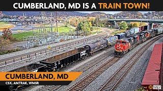 Cumberland South Maryland USA  Virtual Railfan LIVE [upl. by Blondelle402]