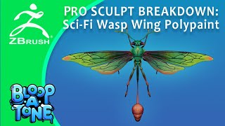 ZBrush Tutorial Mastering Polypainting Techniques on Insect Wings  Timelapse [upl. by Duncan]