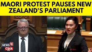 New Zealand MPs Disrupt Parliament With Haka To Protest Indigenous Treaty Bill  Maori  N18G [upl. by Danya]