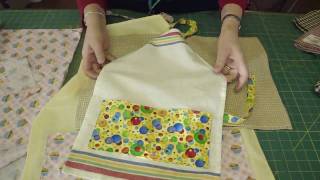 Make an Apron Using Tea Towels  Part 2 of 2 [upl. by Ylurt245]