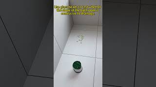 Use glass beads to test whether the slope of the bathroom is conducive to drainage [upl. by Ynattyrb]