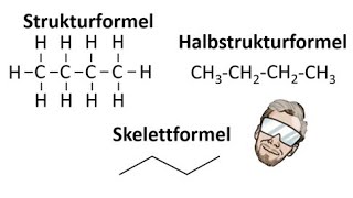 Strukturformel  Halbstrukturformel  Skelettformel  Chemie Endlich Verstehen [upl. by Bisset292]