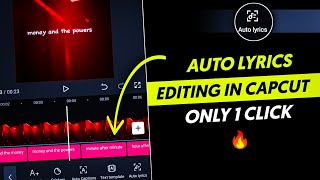 Capcut Auto Lyrics Editing Tutorial  How To Add Auto Lyrics In Capcut  Capcut Tutorial [upl. by Llezo511]