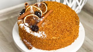 Medovik  Russian Honey Cake Recipe [upl. by Notyad904]