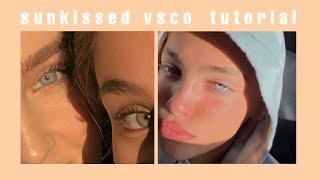 VSCO TUTORIAL  HOW TO EDIT SUNKISSED ON VSCO EASY TUTORIAL [upl. by Coit302]