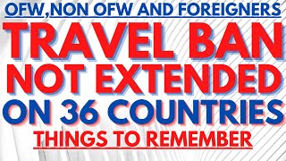 🔴LATEST OFW UPDATE TRAVEL RESTRICTION TO END TODAY JANUARY 31 2021 IMPORTANT THINGS TO REMEMBER [upl. by Aisetal650]