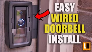 No Screw No Holes Wired Video Doorbell Installation  Does Not NEED Doorbell Wires [upl. by Nahraf]