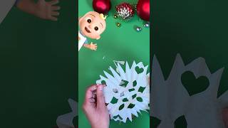 DIY Snowflakes 123 Easy CoComelon CHRISTMAS ❄️ shorts cocomelon [upl. by Robbin185]