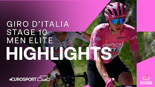 A WIN TO REMEMBER 🥹  Giro DItalia Stage 10 Race Highlights  Eurosport Cycling [upl. by Grath158]