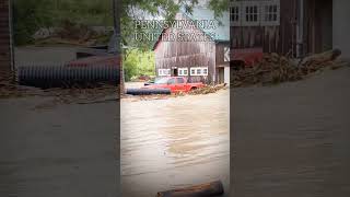 SEVERE FLOODING IN WESTFIELD PENNSYLVANIA AUGUST 9 2024 [upl. by Savvas]