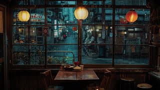 Japan Coffeehouse Atmosphere  Tranquil Rain and Distant Thunder for Studying and Relaxing [upl. by Concettina]