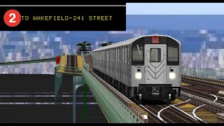 OpenBVE Throwback The R110A 2 Train To Wakefield241st Street 1990s [upl. by Nylinnej]