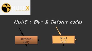 NUKE  Blur amp Defocus nodes  difference between Defocus and Blur [upl. by Esyle]