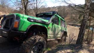 NISSAN PATROL Y60 OFF ROAD POV DRIVING GO PRO 8 SZYBKA AKCJA NA STROMEJ GÓRZE [upl. by Esoryram178]