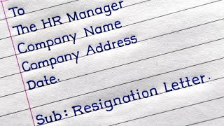 Resignation Letter  How To Write A Resignation Letter In English  Resignation Letter Sample [upl. by Nielson]