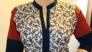 kurti collar neck design cutting and stitching for beginners [upl. by Domel]