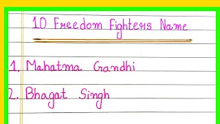 Our Freedom fighters 10 freedom fighter name in english 10 freedom fighters [upl. by Carey]