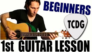 Learn How To Play Acoustic Guitar Very Easy For Beginners Your First Guitar Lesson 1 TCDG [upl. by Hirst]