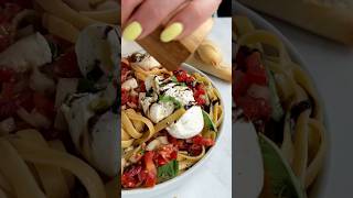 Bruschetta Pasta with Burrata summerfoodie food summereats recipe [upl. by Read]