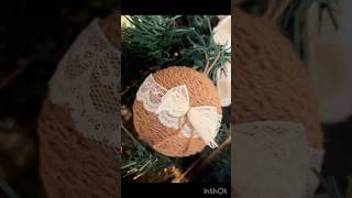 Faça você mesmo suas bolinhas de Natal 🎄 diy decornatal diynatal natal decoracoesdenatal [upl. by Enuj]