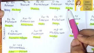 Tamil Trick to actinides seriesone shot Neet concept in Tamil [upl. by Cl]