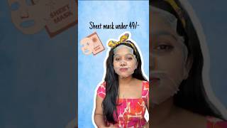 Sheet mask review sheetmasks sheetmaskreview glowingskin skincaretips skincareroutine zudio [upl. by Sorips]