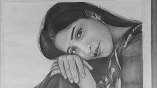 Pencil Portrait Drawing of Marathi Actress Ketaki Narayan [upl. by Hertzfeld580]