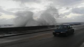 Malecon Waves crashing in Havana Cuba [upl. by Hussar]