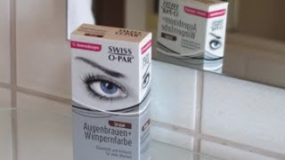 How To Augenbrauen färben mit Swiss OPar Augenbrauen und Wimpernfarbe [upl. by Jermain]